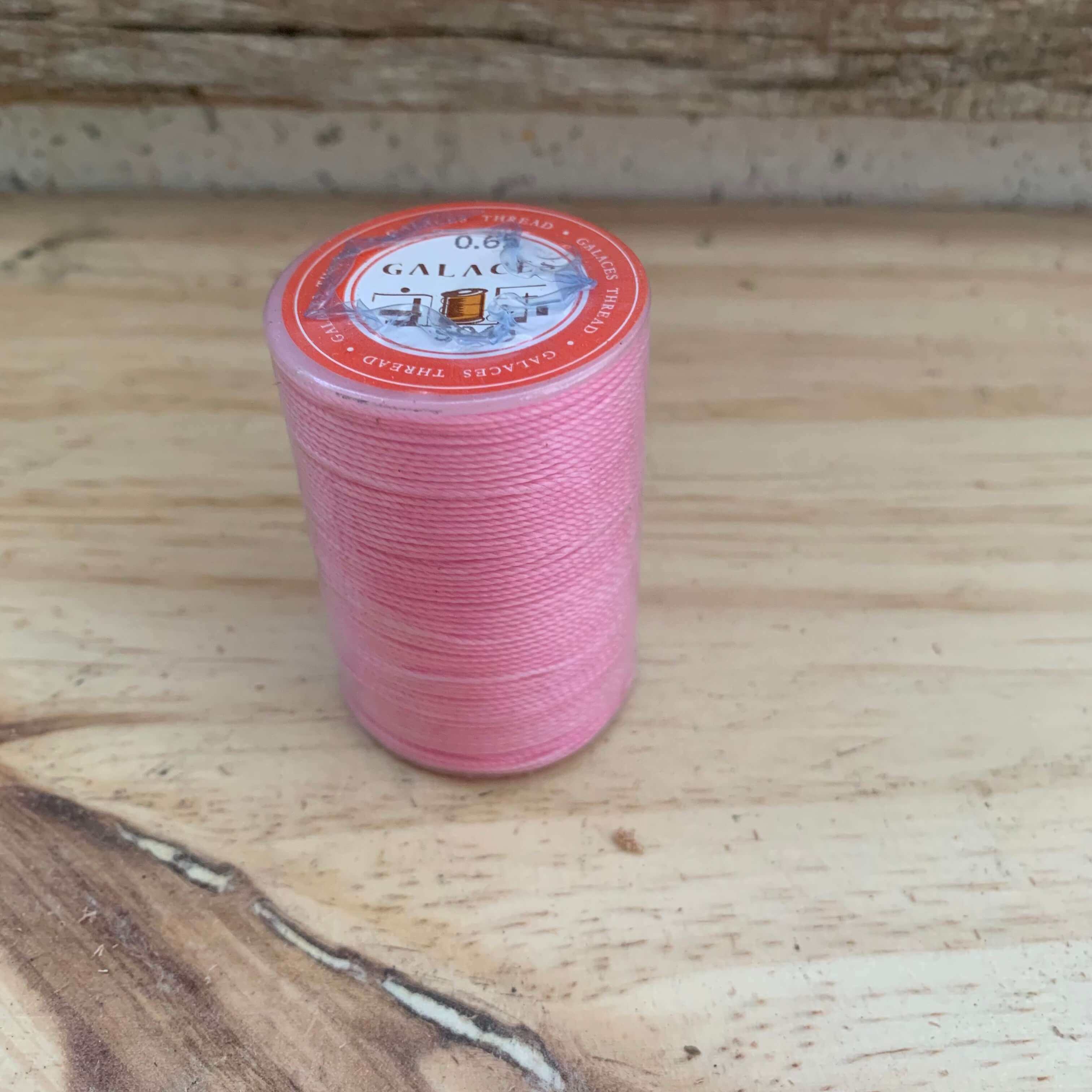 Fil polyester tressé 0.65 mm rose