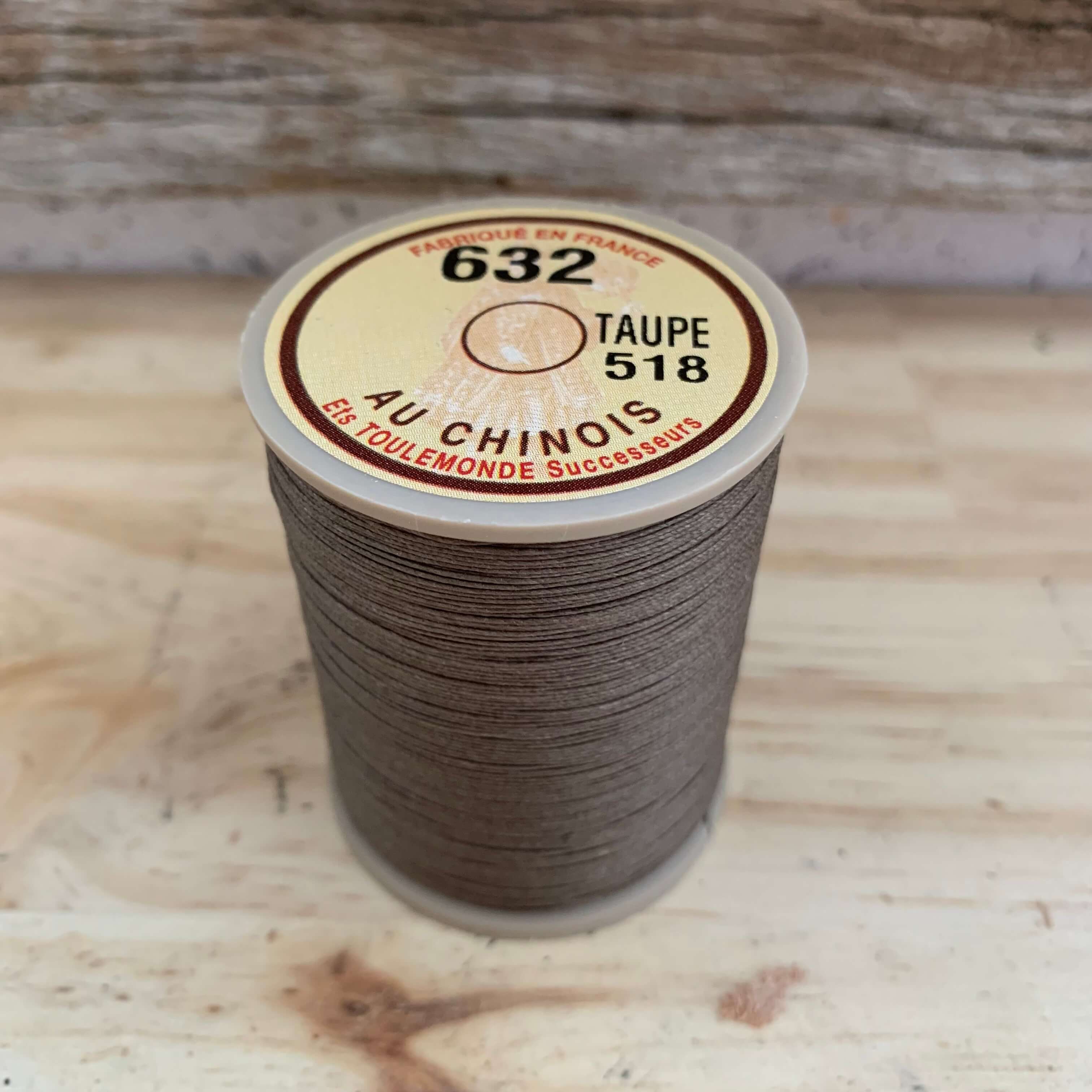 Fil Au Chinois Lin Cable, Waxed Linen Thread, Taupe (518