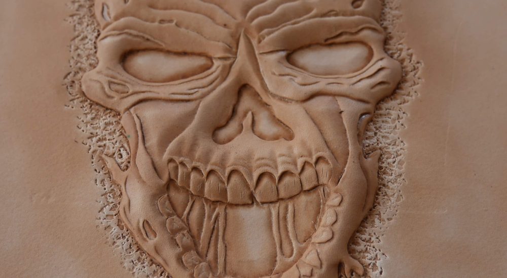Repoussage 3D – motif crâne