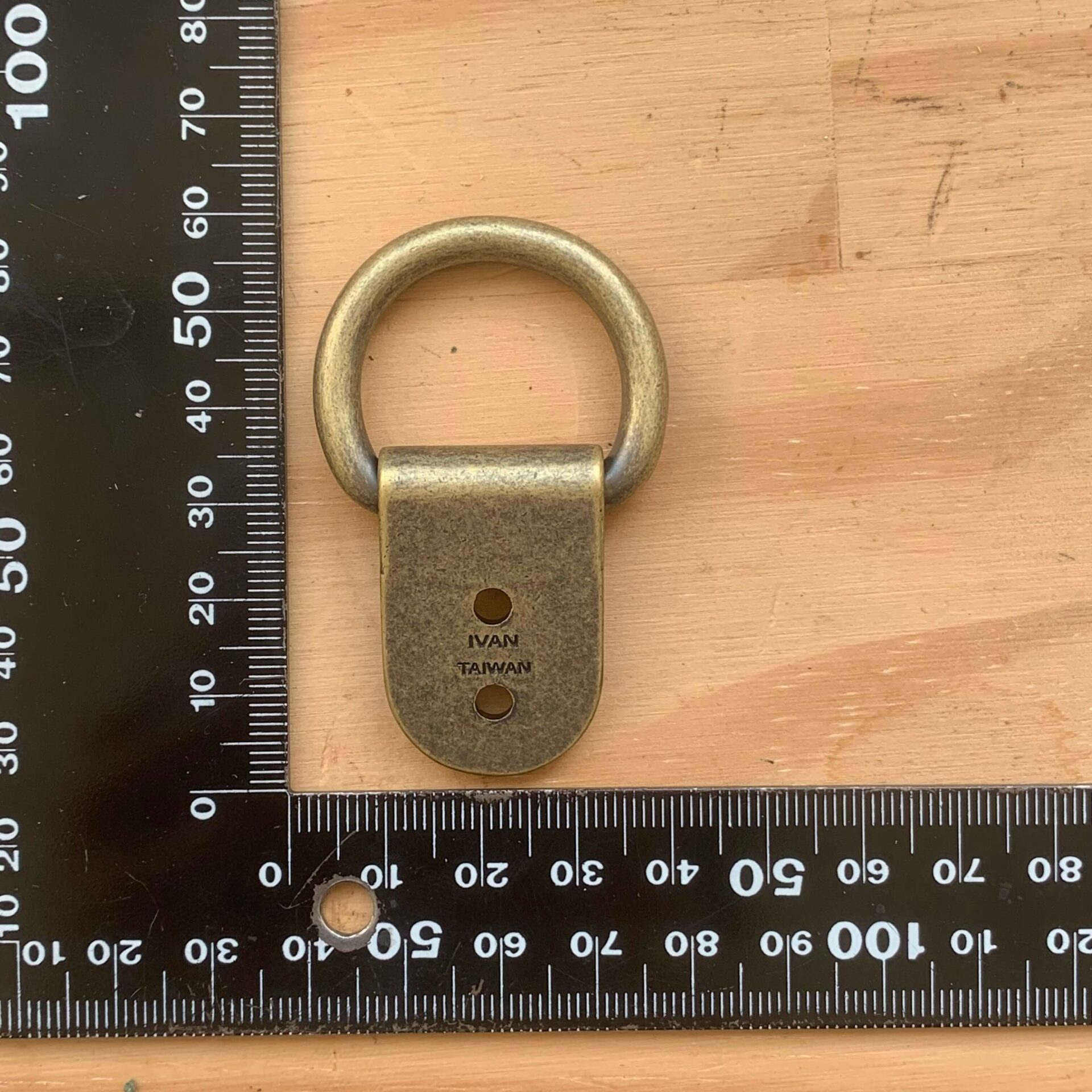 Anneau passe lanière Vieux Laiton 25 mm – Image 2