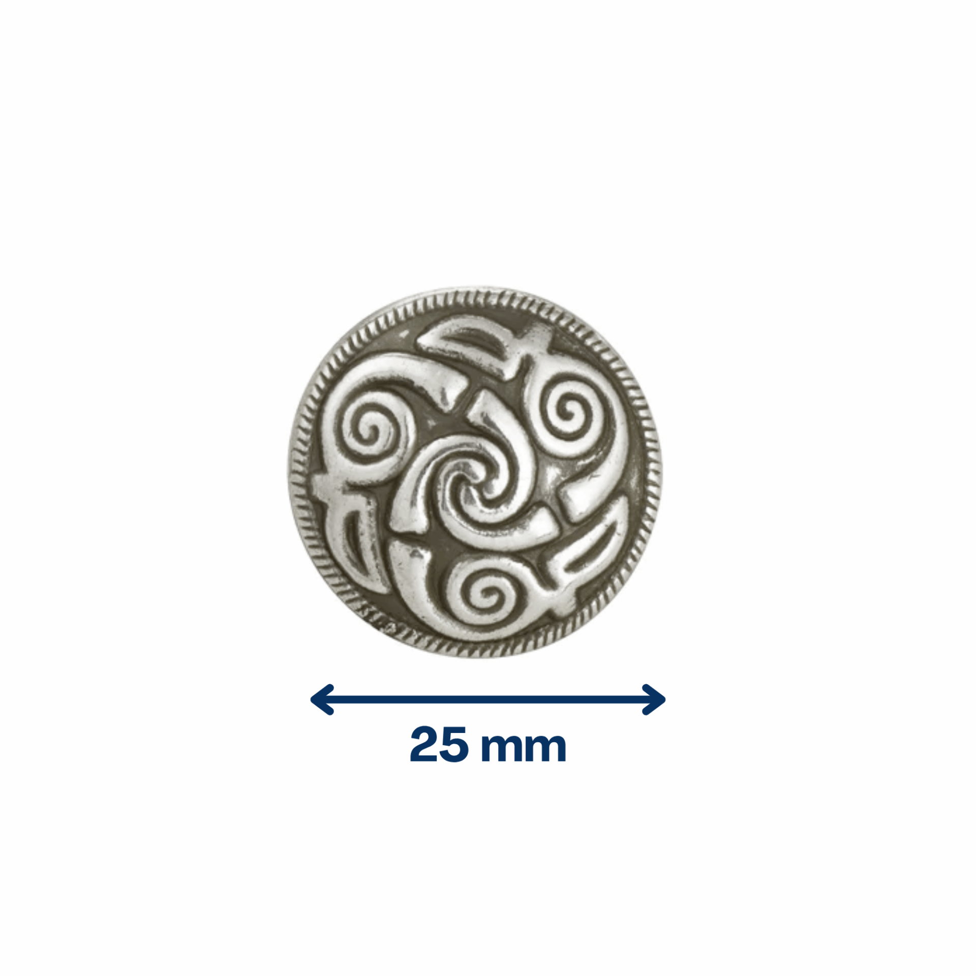 Concho spirale pour cuir