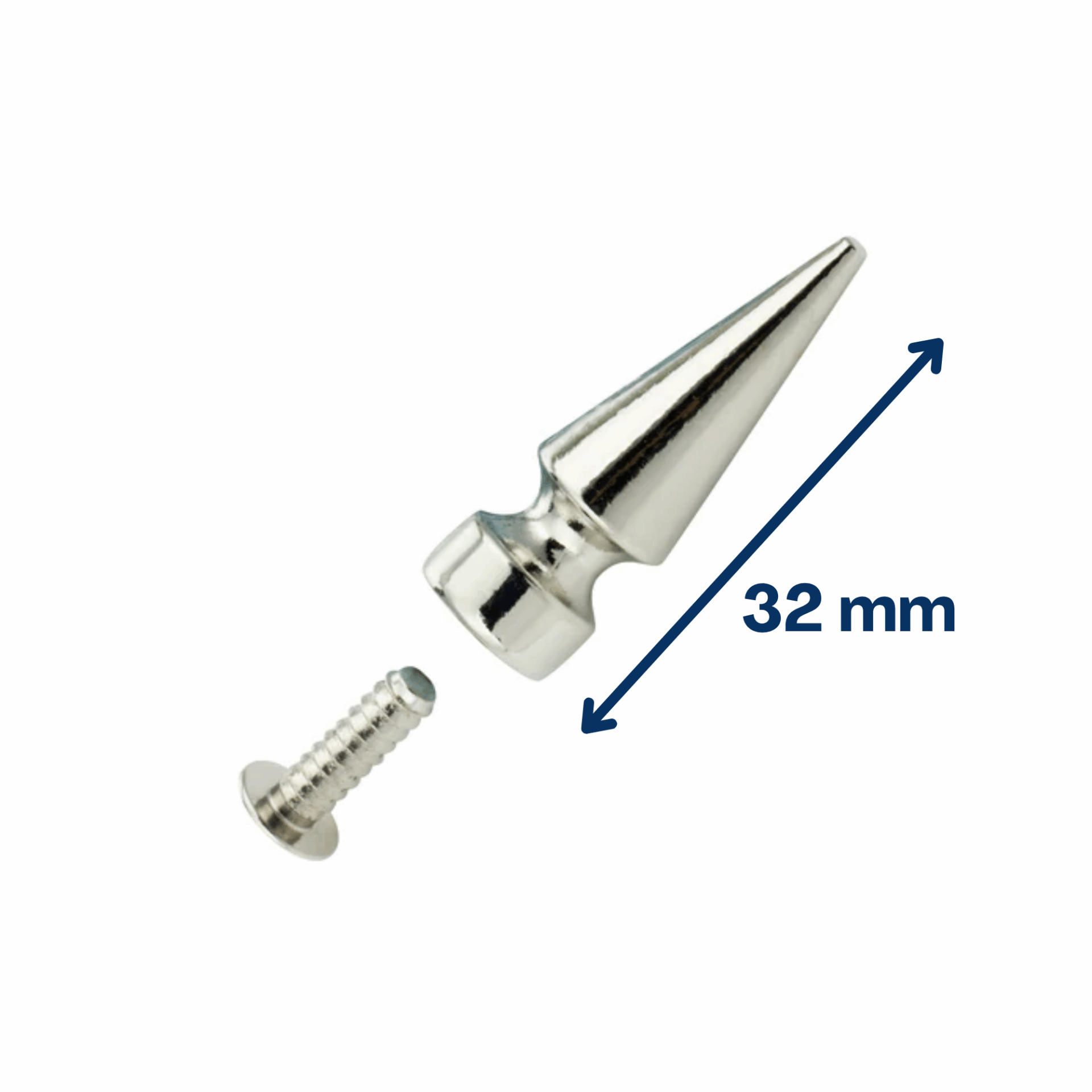 Rivet “pointe” nickel (grand)