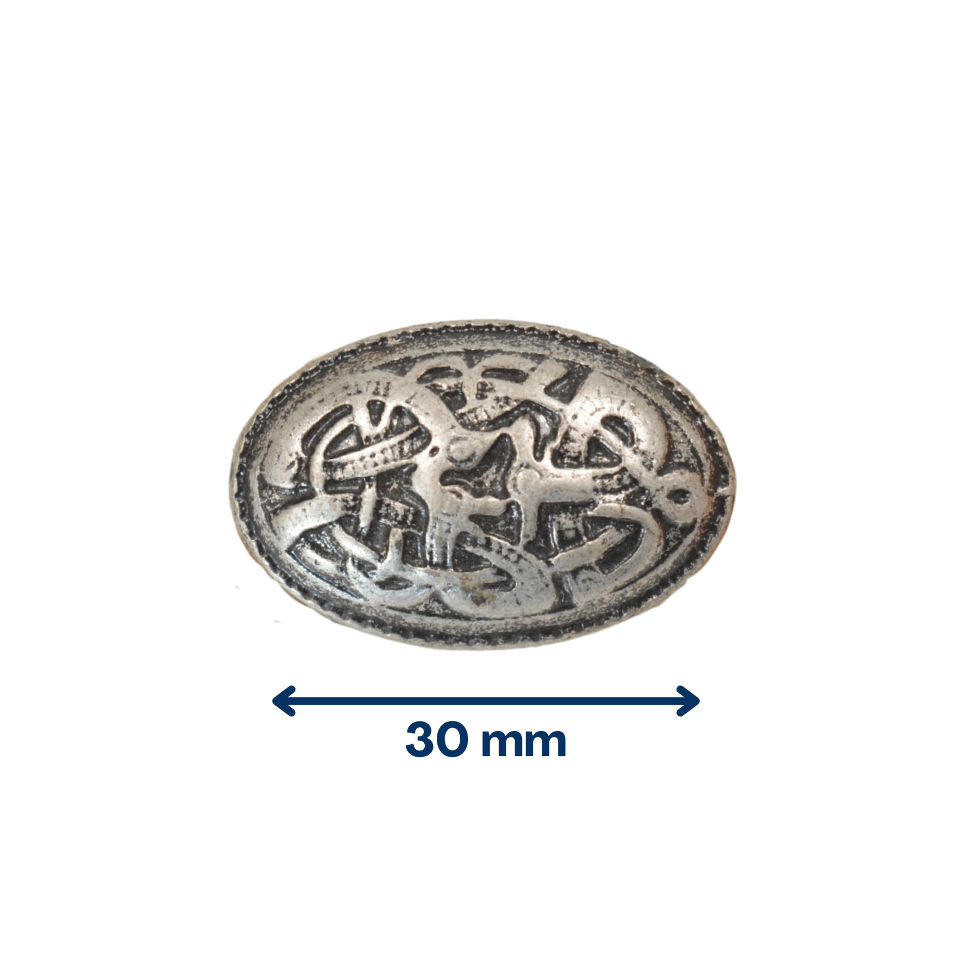 Oval de Midgard argent vieilli