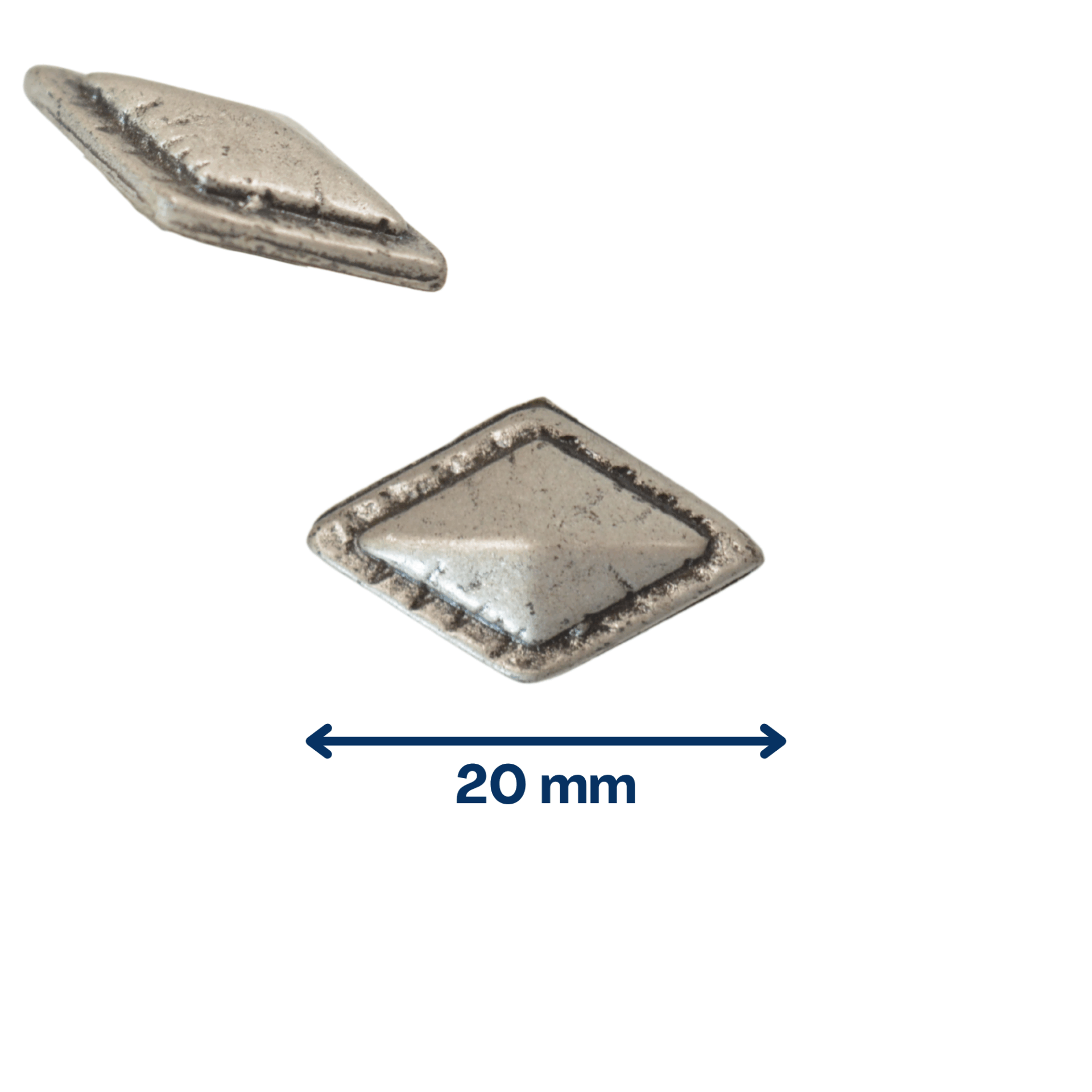 Concho losange vieil argent