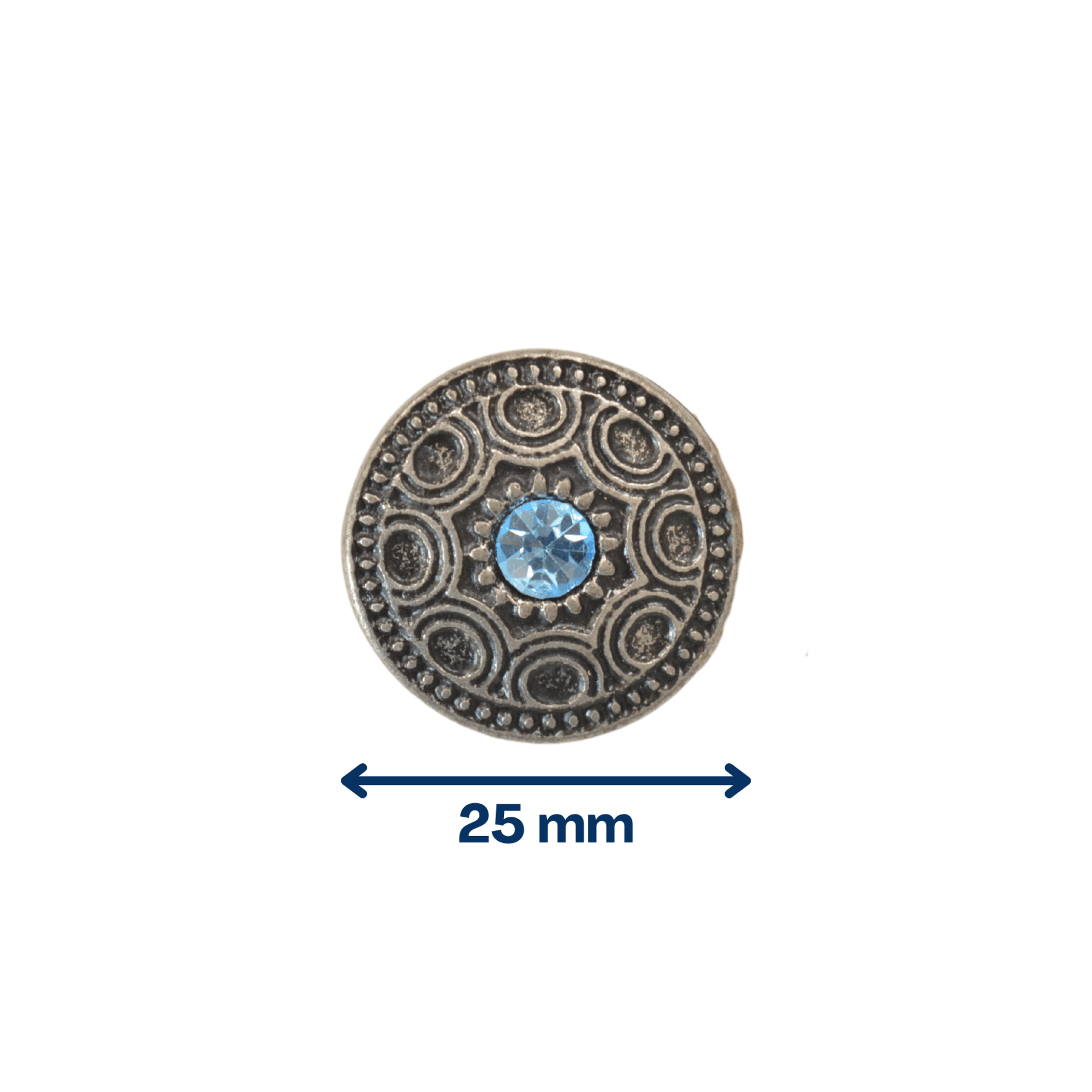 Freya turquoise vieil argent 25 mm