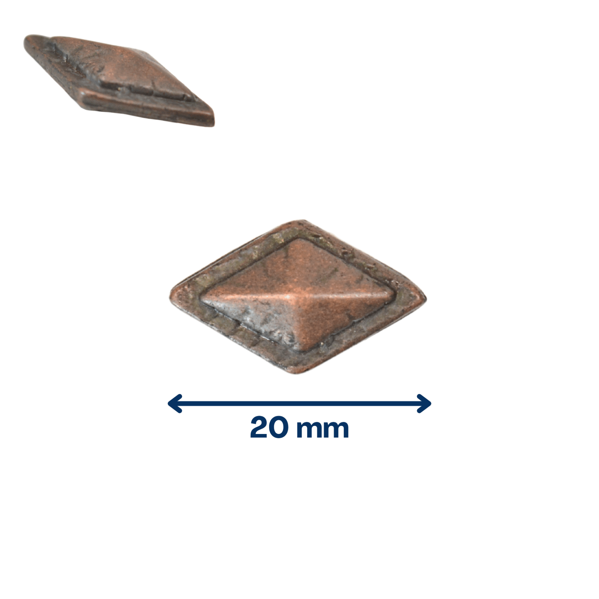 Concho losange vieux cuivre