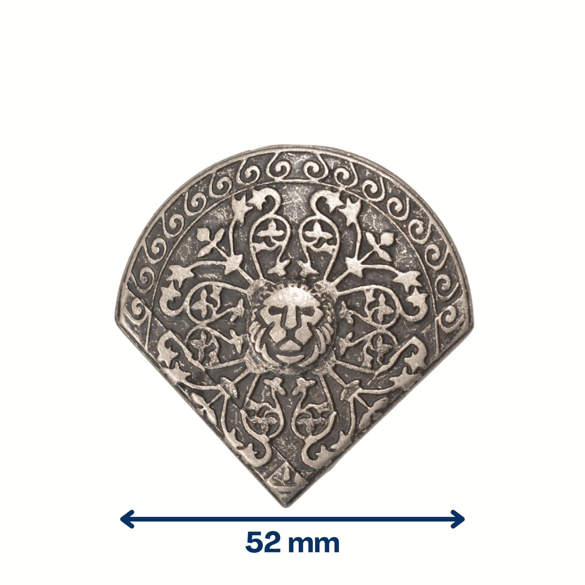 Rivet d’angle Coeur de Lion argent