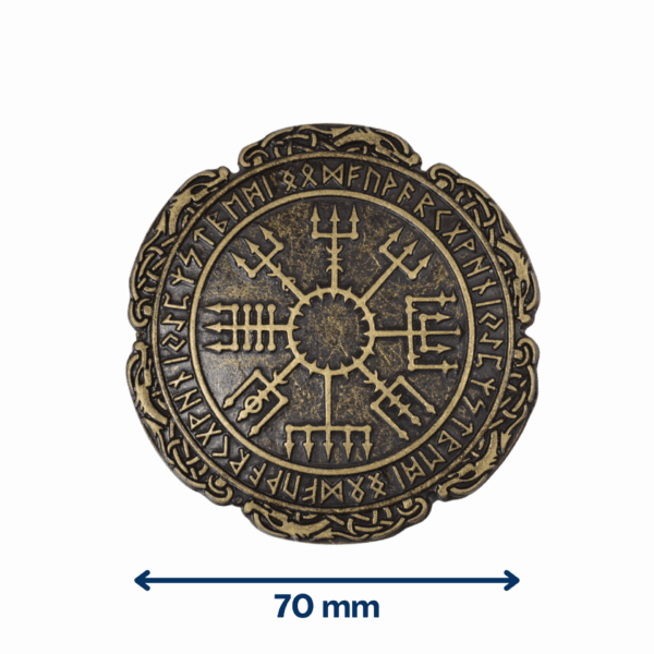 Rune Vegvisir vieux laiton – Image 2