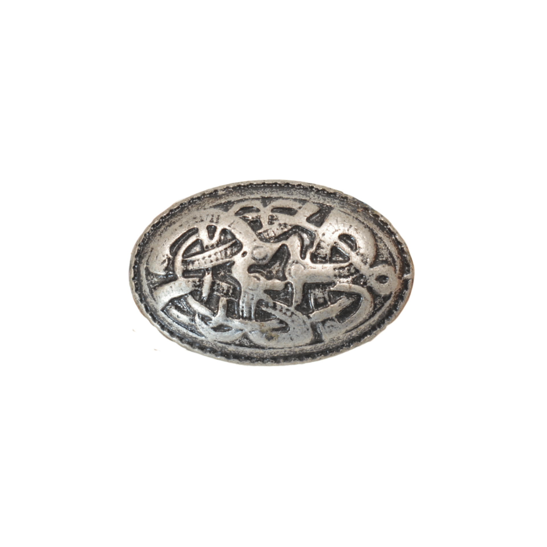 Oval de Midgard argent vieilli