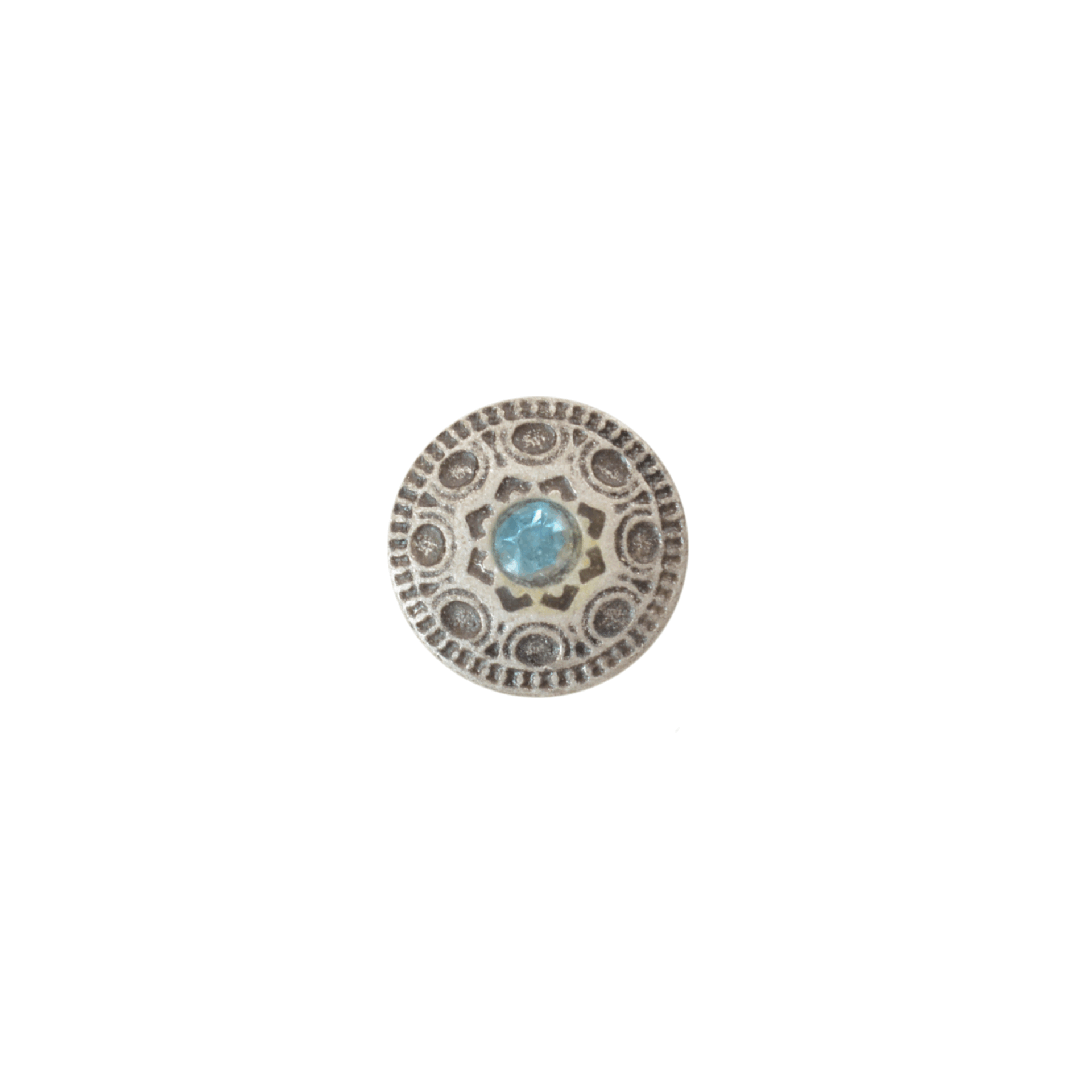 Freya turquoise vieil argent 15mm