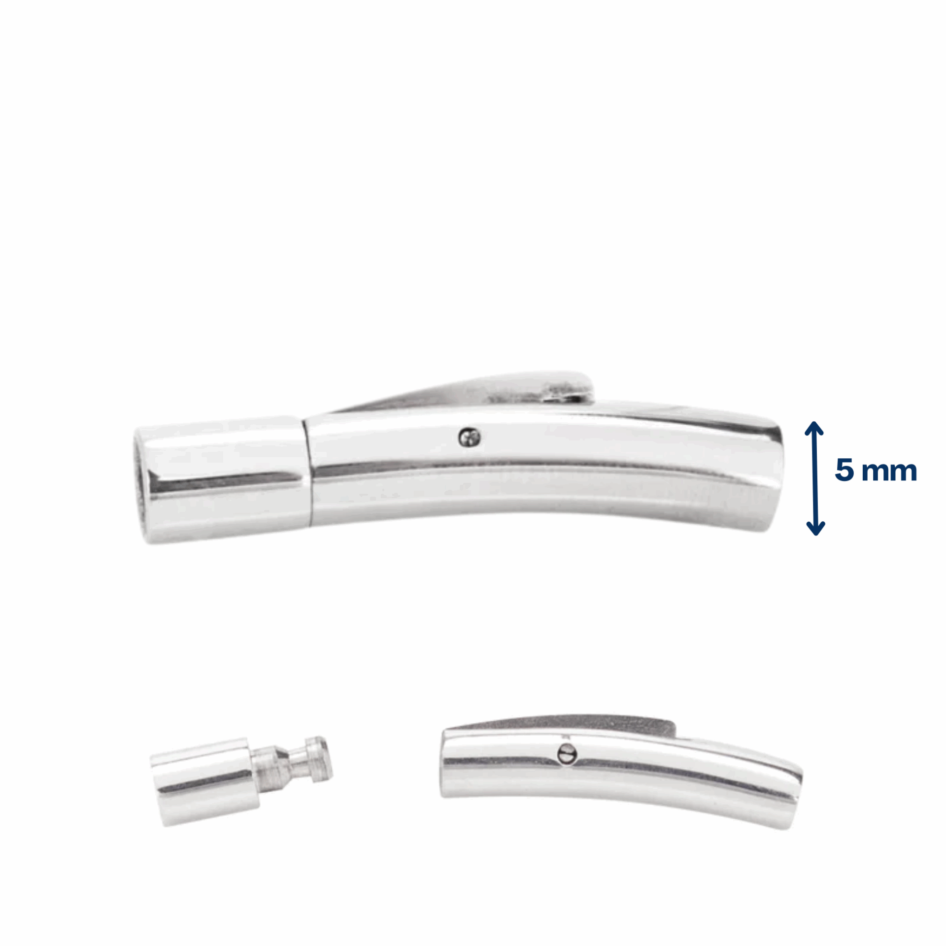 Fermoir bracelet acier inoxydable - 5 mm – Image 2