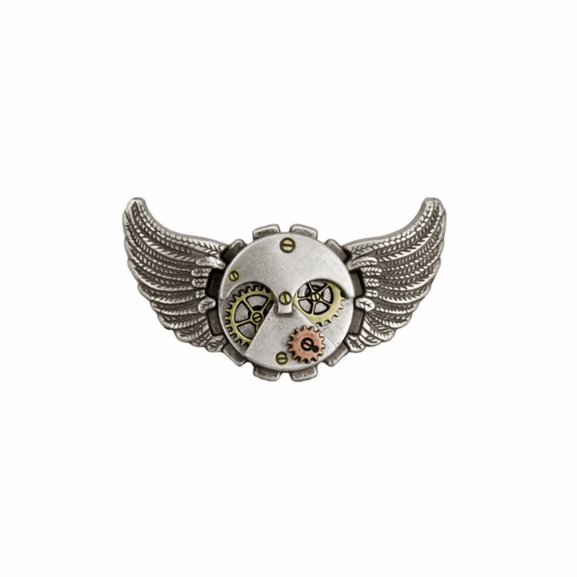 Concho steampunk engrenages + ailes