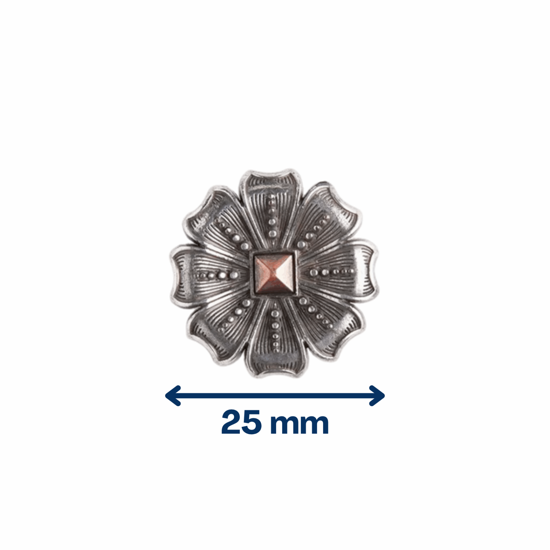 Concho fleur de skylar 25 mm