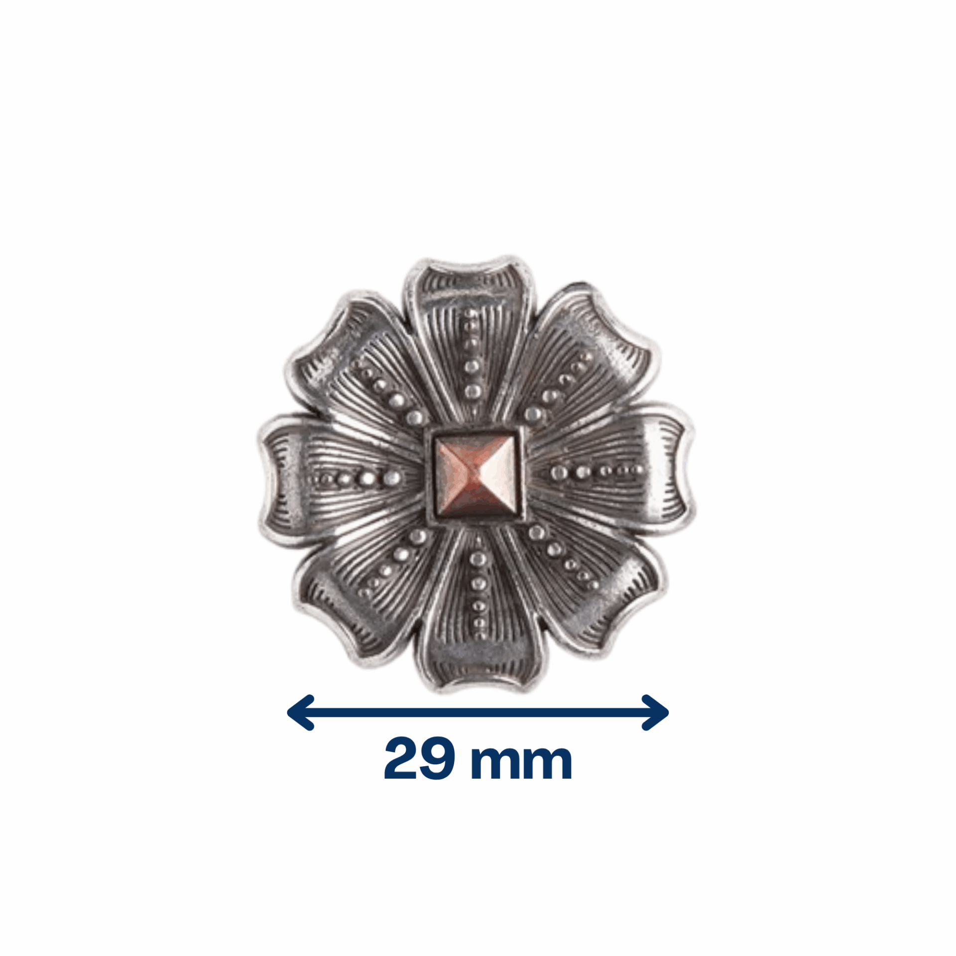 Concho fleur de skylar 29 mm