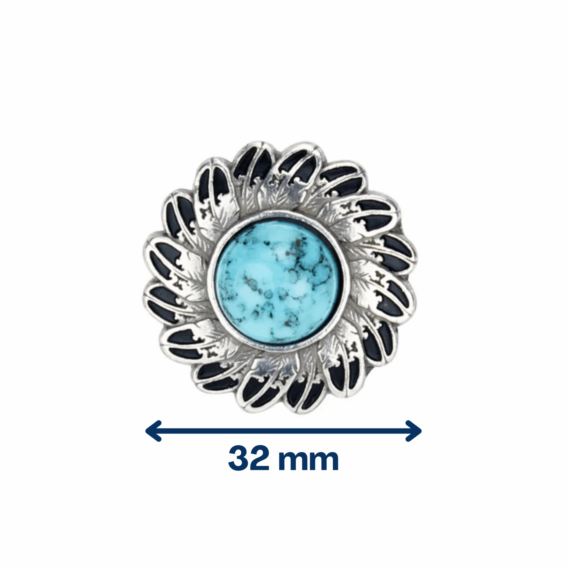 Concho turquoise plume