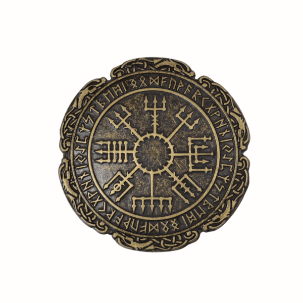 Rune Vegvisir vieux laiton
