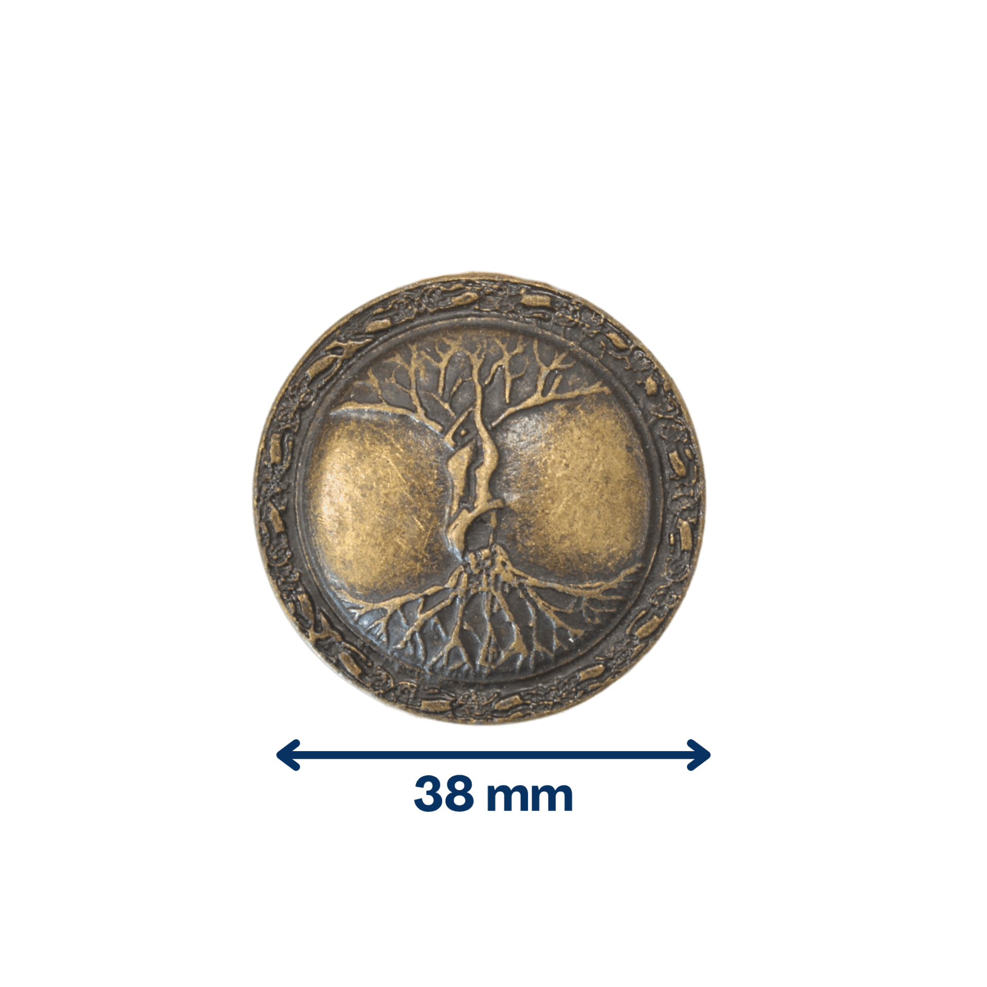 Arbre celtic vieux laiton 38 mm