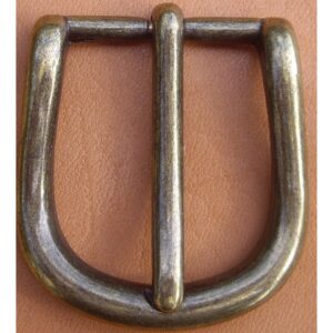 Boucle pour sangle de 25 mm finition vieux laiton