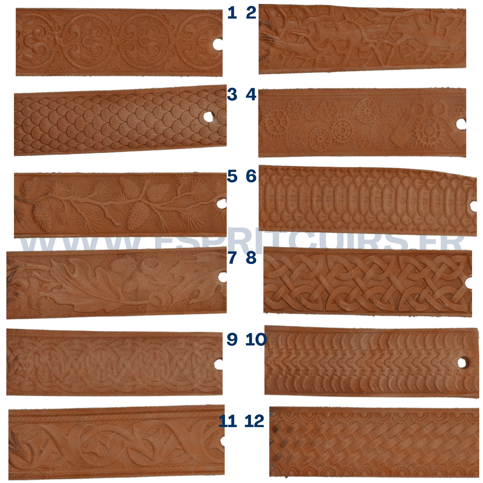 Bande naturel embossée - 1,8 m – Image 2