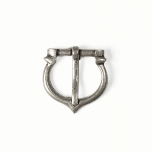 Boucle médiévale simple 20 mm argent vieilli