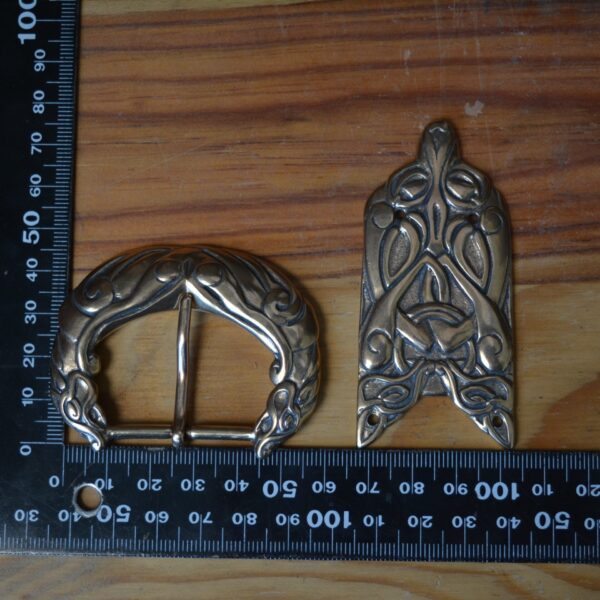 Boucle et bout de ceinture "fenrir borre" bronze - 30 mm – Image 3