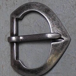 Boucle médiévale simple 20 mm argent vieilli
