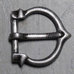Boucle médiévale simple 20 mm argent vieilli