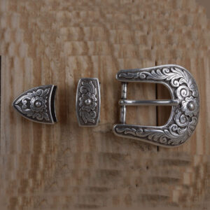 Boucle set « Diablo  » argent antique