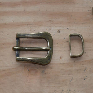 Boucle laiton vieilli à passant – 15 mm