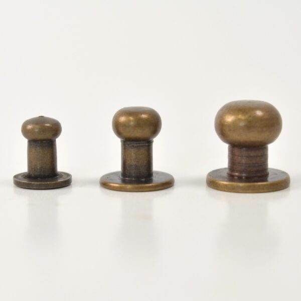 Bouton de col vieux laiton Taille 2 – Image 4