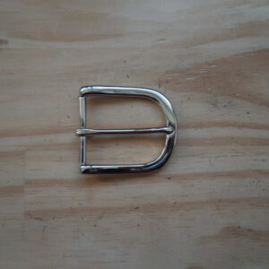 Boucle laiton massif finition nickel 40 mm BP0034