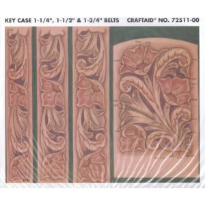 Calque pour le transfert de motifs – motif floral pour ceinture et pochette