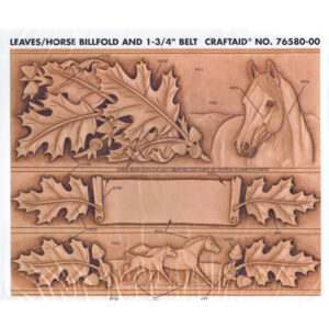 Calque pour le transfert de motifs – feuilles et chevaux