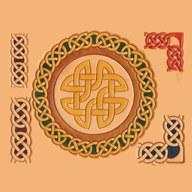 Calque pour le transfert de motifs celtiques (ronds et bordures)