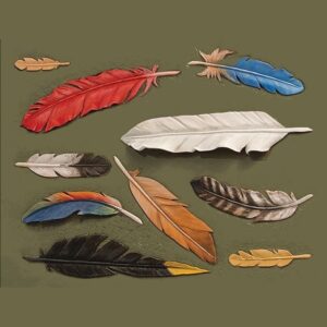 Calque pour le transfert de motifs – plumes