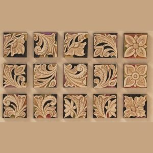 Calque pour le transfert de motifs – carrés floraux