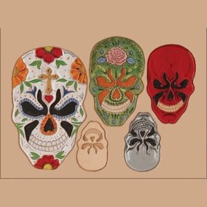 Calque pour le transfert de motifs – Crânes mexicain