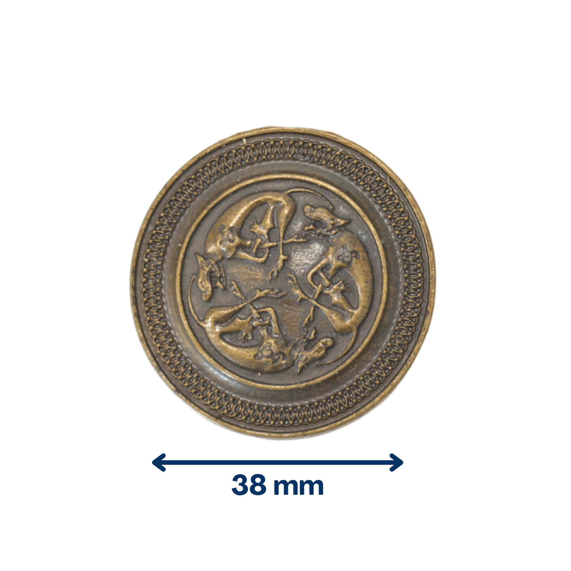 Chiens celtic vieux laiton