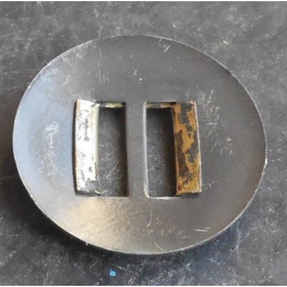 Concho argent et or à lacer - 32 mm – Image 2