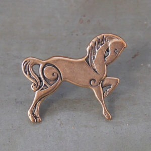 Concho cheval celtique en bronze