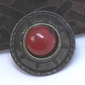 Concho rond natif – rouge