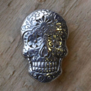 Concho pour cuir tête de mort mexicaine