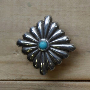 Concho turquoise carré 25 mm