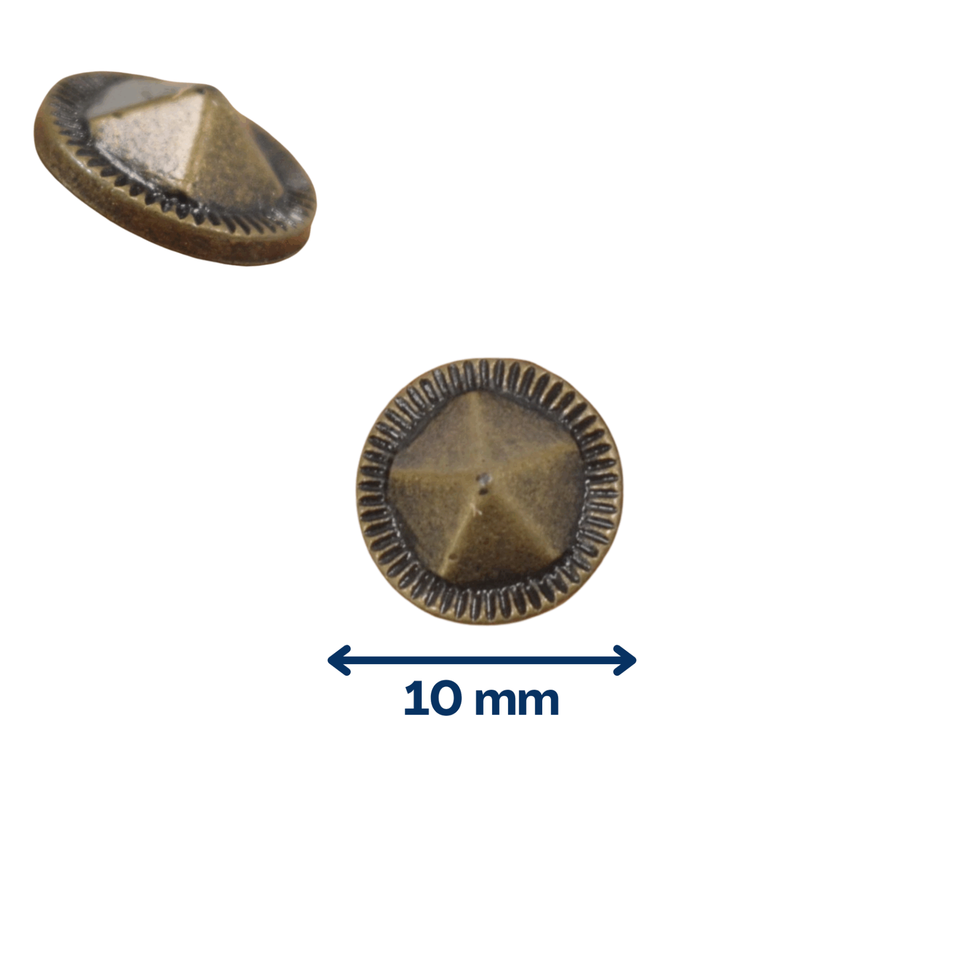 Cône vieux laiton 10mm
