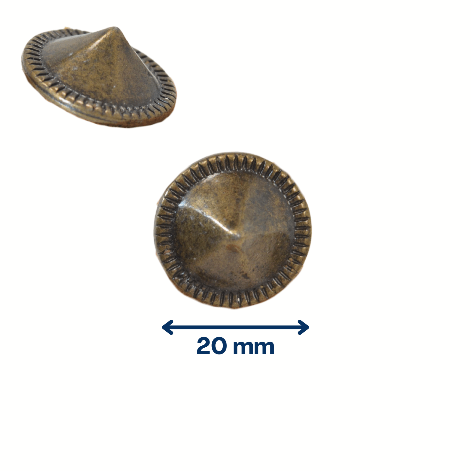 Cône vieux laiton 20mm