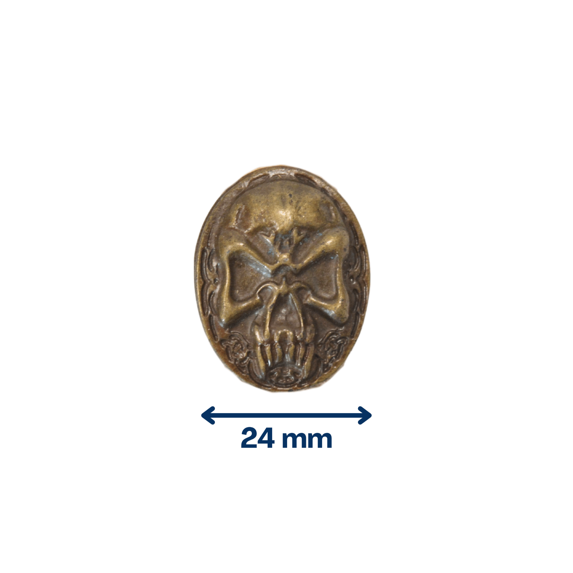 Concho – Crâne Nordique – Vieux laiton