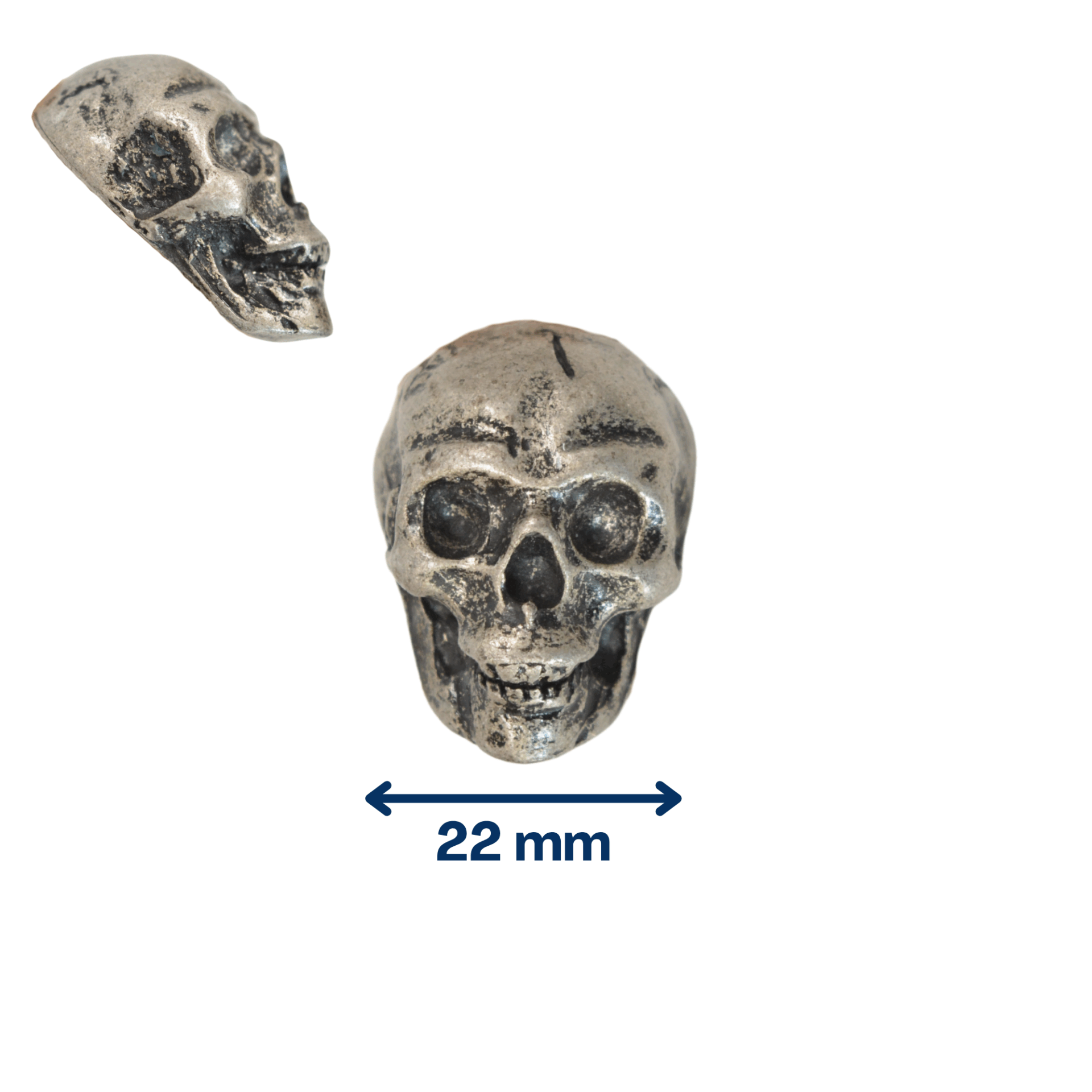 Concho Crâne XL Vieil Argent