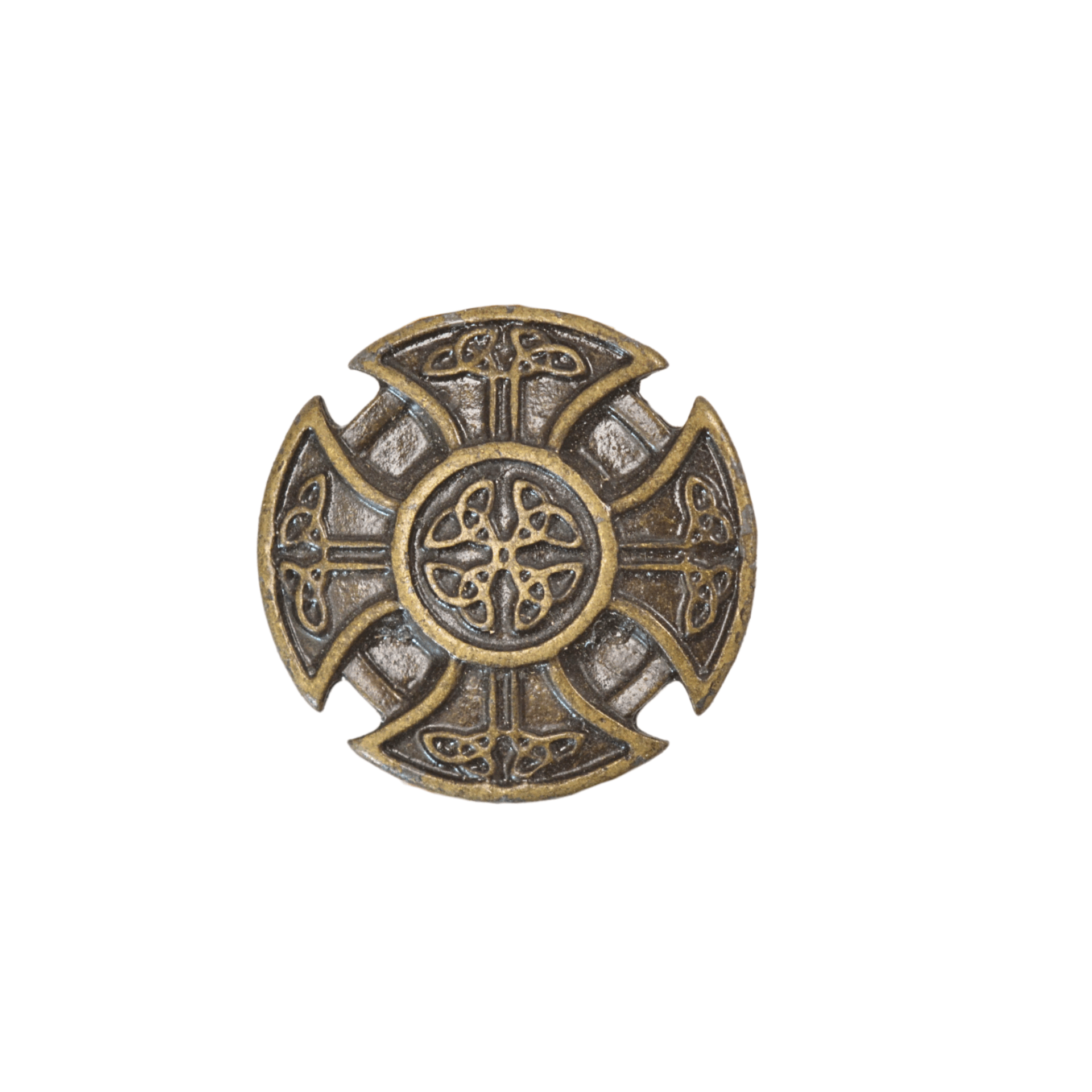 Croix des celtes vieux laiton 35 mm