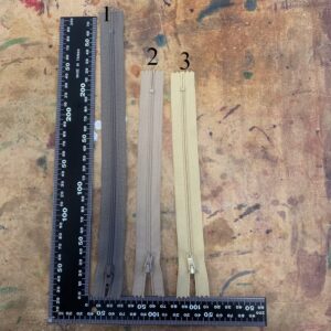 Fermeture à glissière grise n°1 25cm