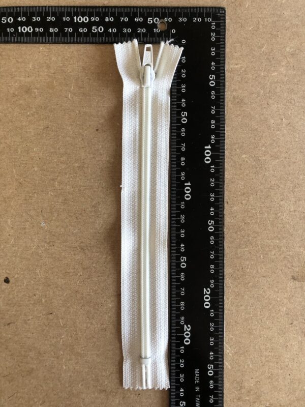 Fermeture à glissière ,blanche, YKK 19 cm – Image 2
